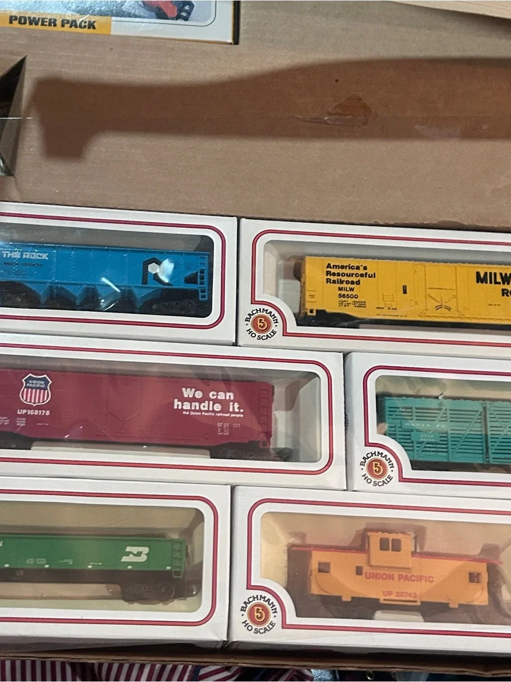 Vintage Bachmann Rail Builder HO Electric Train Set • Diesel Engine + 7 Cars